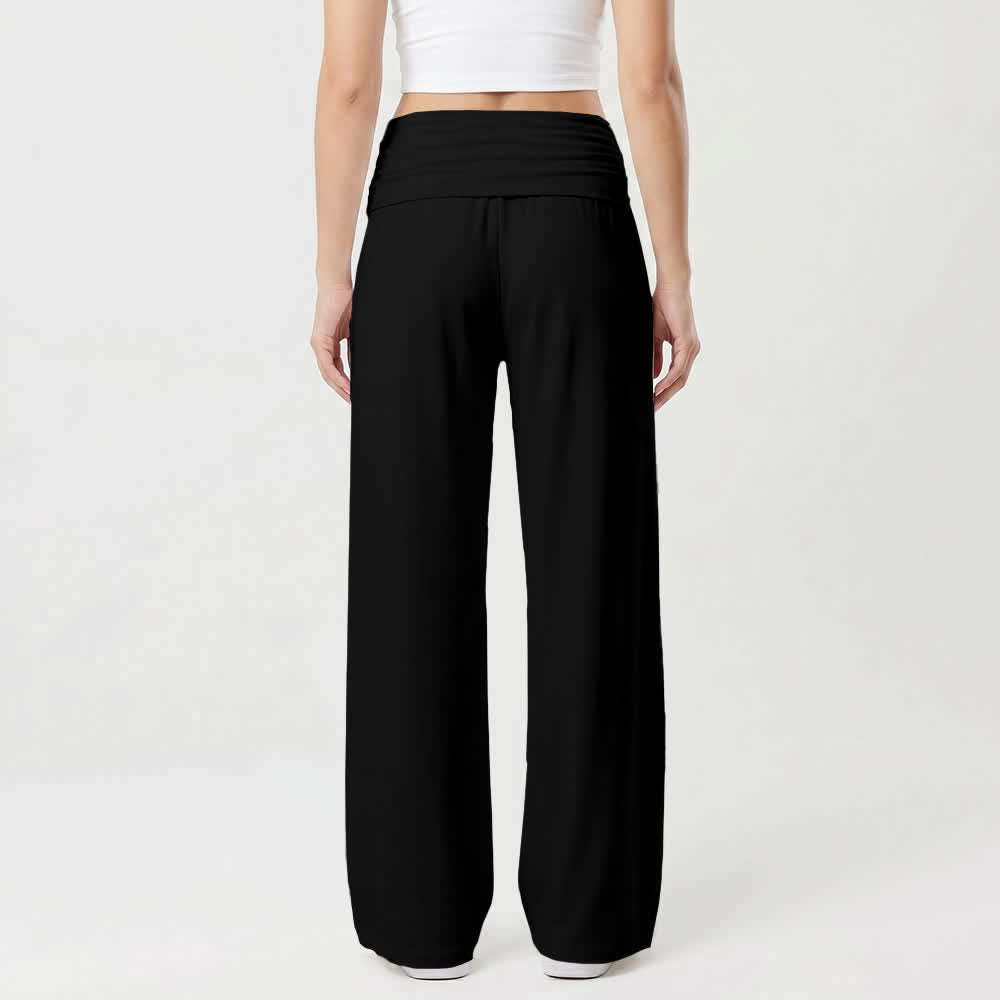 Christianartworkshop Can't Do & Can Do Faith Cartoon Letter Art Casual Faith Women’s Wide Leg Pants - image 8