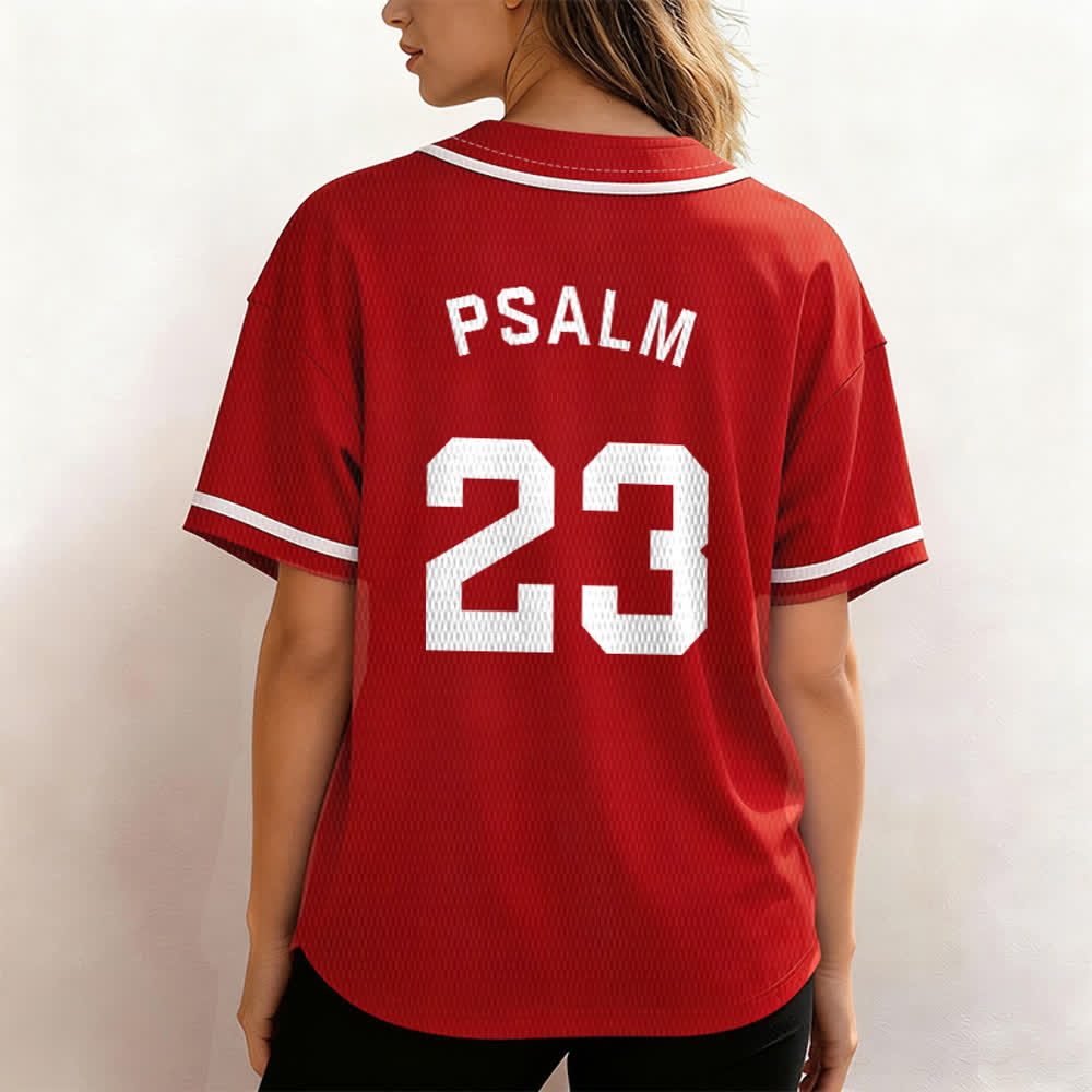 Christianartworkshop Retro Sport Style Psalm 23 Unisex Baseball Jersey - image 25