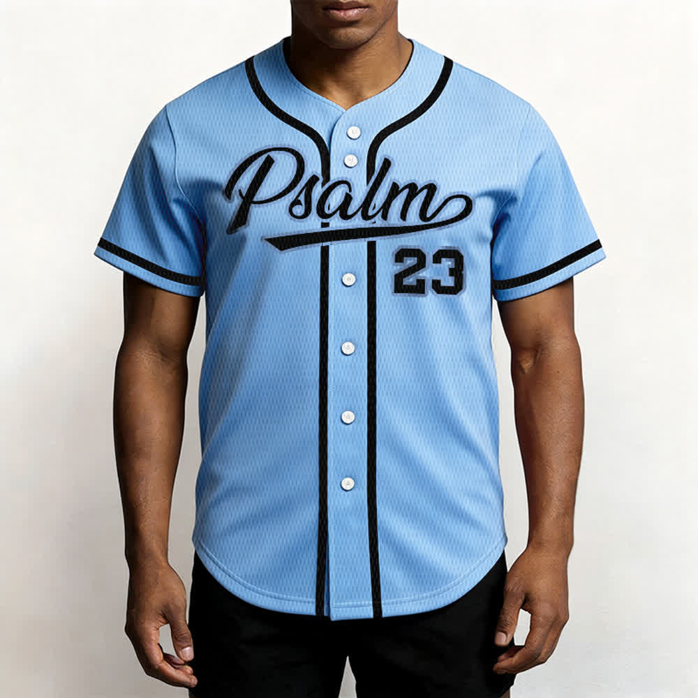 Christianartworkshop Retro Sport Style Psalm 23 Unisex Baseball Jersey - image 38