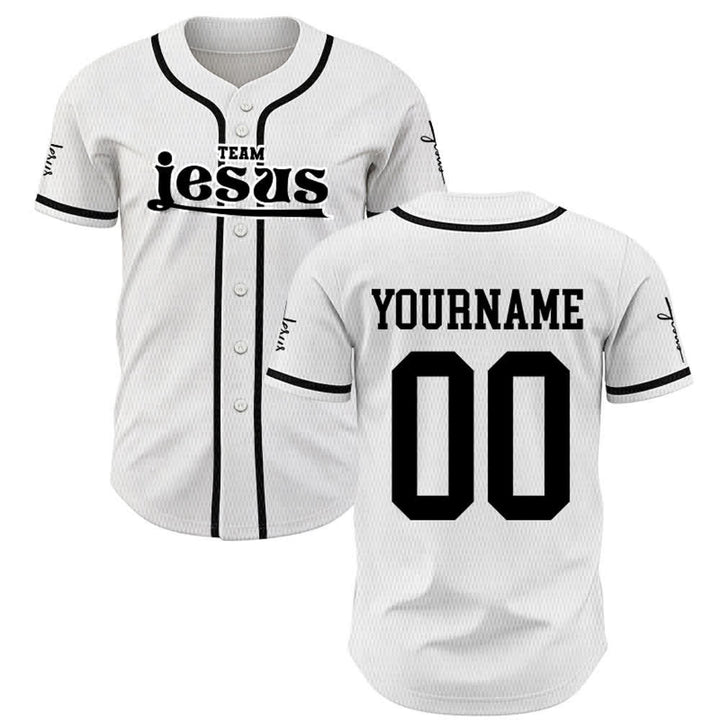 Christianartworkshop Bold Team Jesus Custom Name Number Unisex Custom Baseball Jersey - image 8