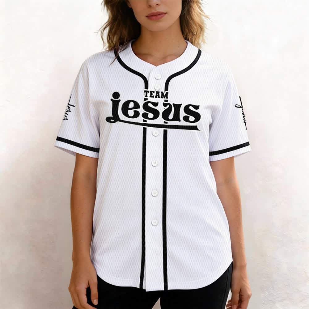 Christianartworkshop Bold Team Jesus Custom Name Number Unisex Custom Baseball Jersey - image 11