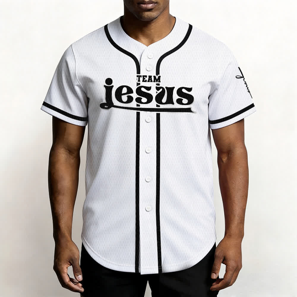 Christianartworkshop Bold Team Jesus Custom Name Number Unisex Custom Baseball Jersey - image 13