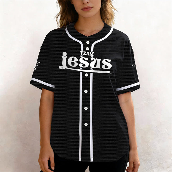 Christianartworkshop Bold Team Jesus Custom Name Number Unisex Custom Baseball Jersey - image 19