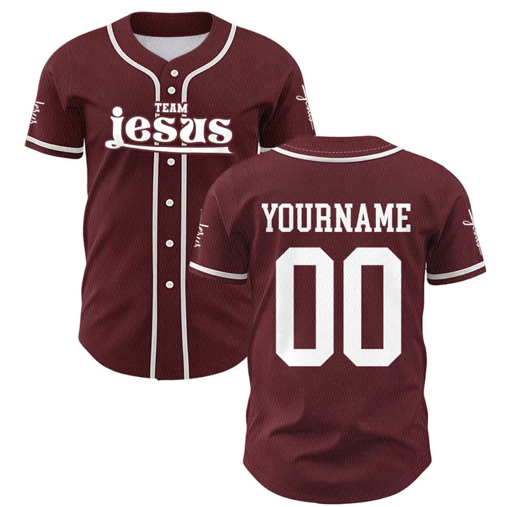 Christianartworkshop Bold Team Jesus Custom Name Number Unisex Custom Baseball Jersey - image 30