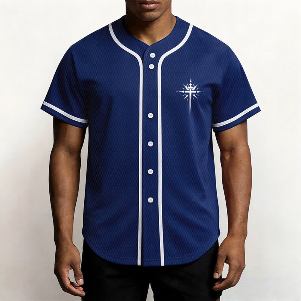Christianartworkshop Jesus Is King Angel Wings Cross Faith Statement Custom Baseball Jersey - image 13