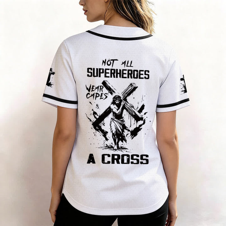 Christianartworkshop Not All Superheroes Wear Capes A Cross Unisex Baseball Jersey - image 5