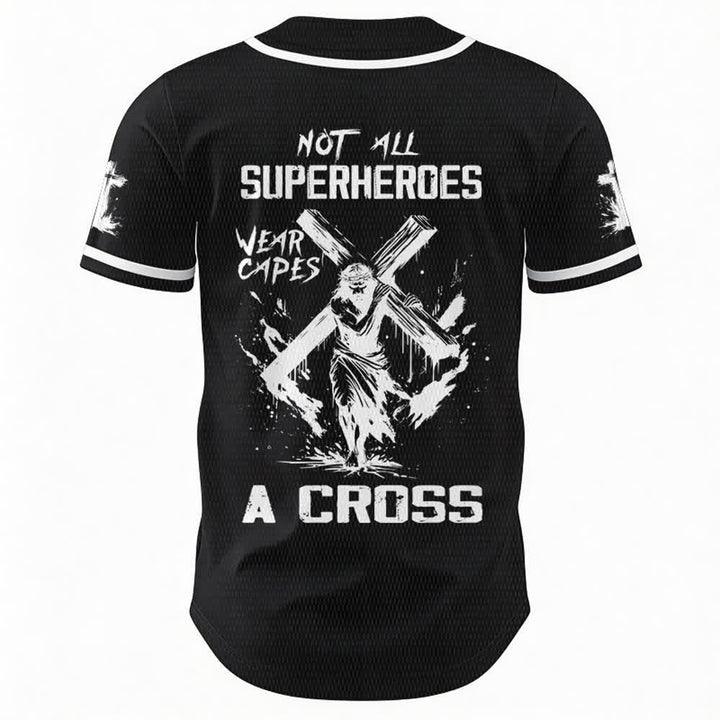 Christianartworkshop Not All Superheroes Wear Capes A Cross Unisex Baseball Jersey - image 8