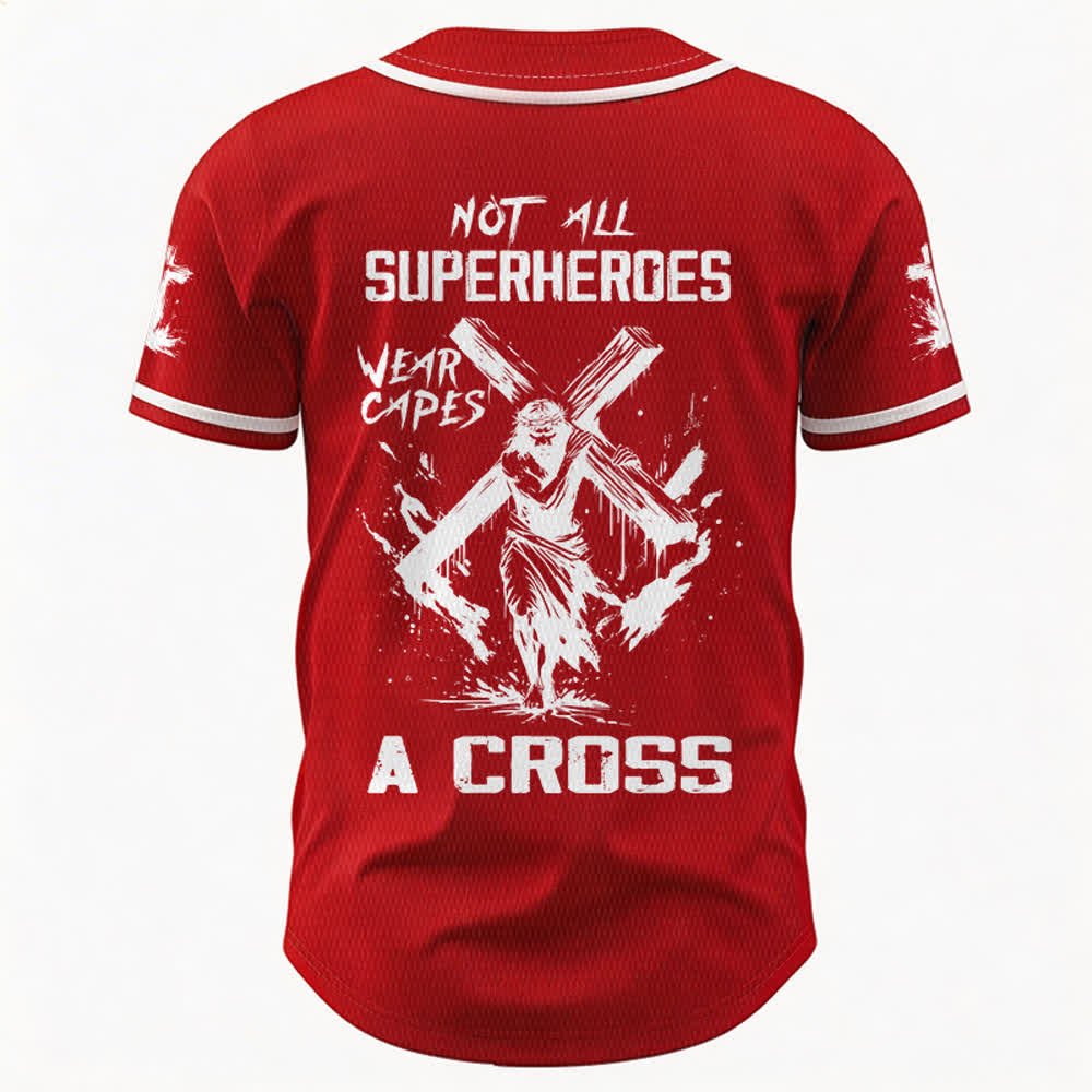 Christianartworkshop Not All Superheroes Wear Capes A Cross Unisex Baseball Jersey - image 15