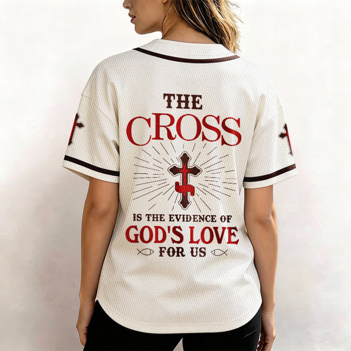 Christianartworkshop The Cross Is The Evidence Of God's Love Unisex Baseball Jersey - image 5