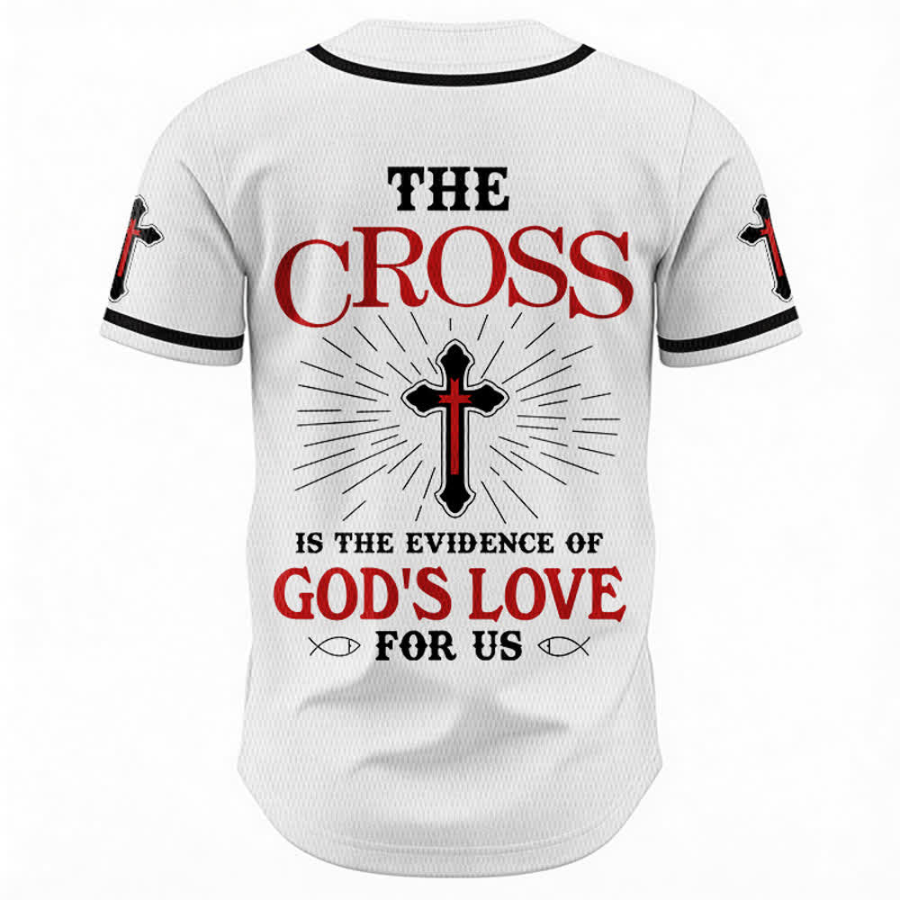 Christianartworkshop The Cross Is The Evidence Of God's Love Unisex Baseball Jersey - image 8