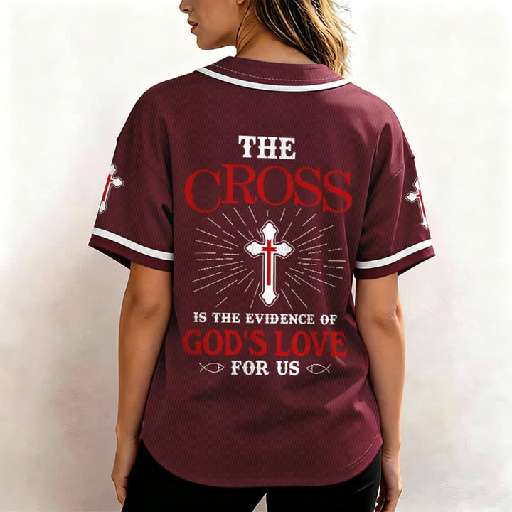Christianartworkshop The Cross Is The Evidence Of God's Love Unisex Baseball Jersey - image 24