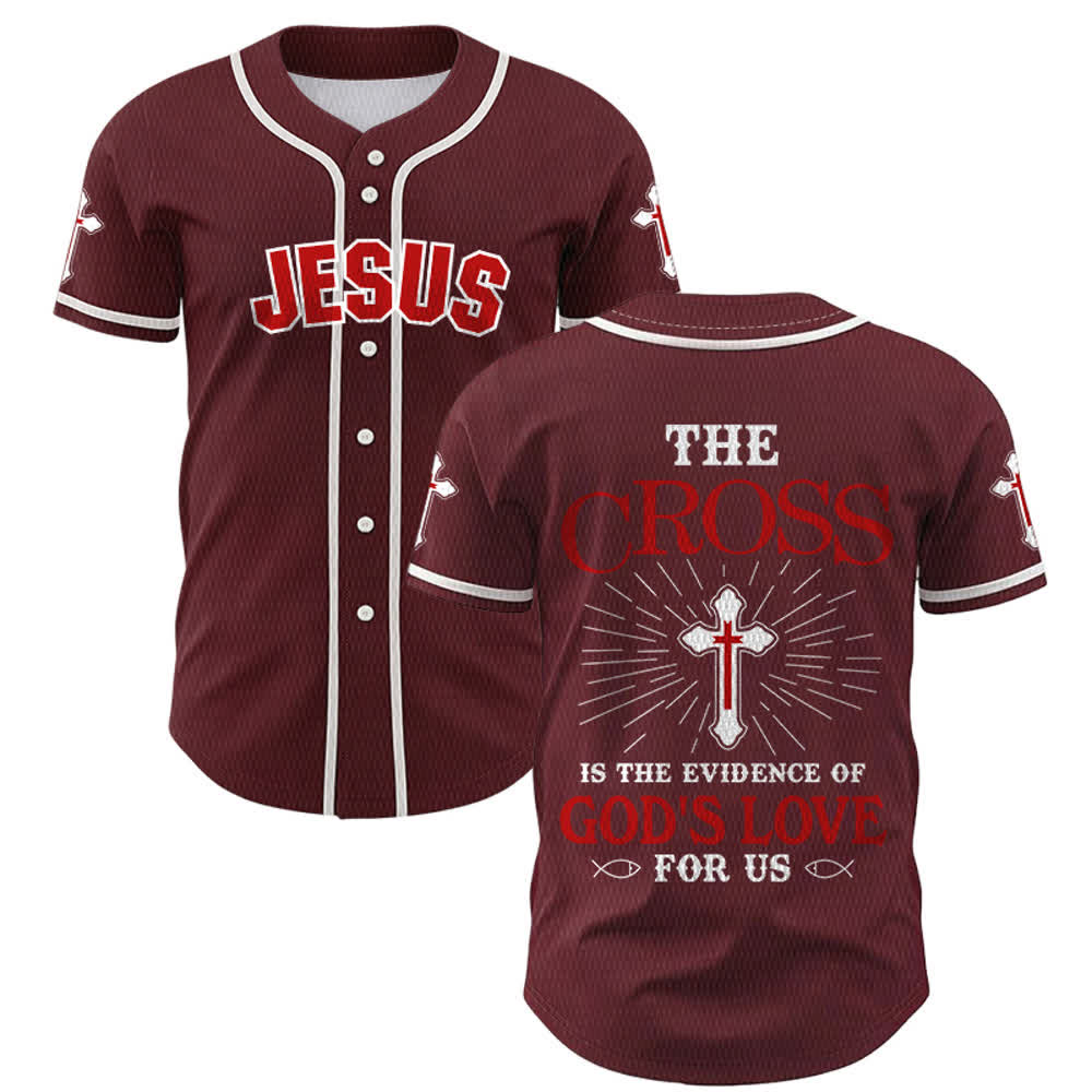 Christianartworkshop The Cross Is The Evidence Of God's Love Unisex Baseball Jersey - Wine - 5XL - image 21