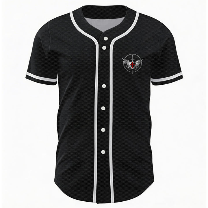 Christianartworkshop St.Michael Archangel Defend Us Unisex Baseball Jersey - image 9