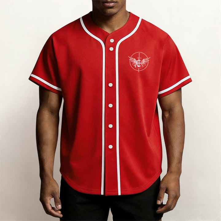 Christianartworkshop St.Michael Archangel Defend Us Unisex Baseball Jersey - image 20