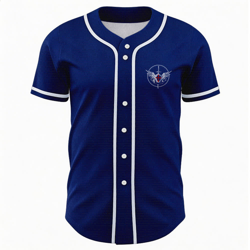 Christianartworkshop St.Michael Archangel Defend Us Unisex Baseball Jersey - image 37