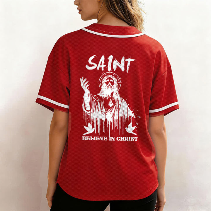 Christianartworkshop Saint Believe In Christ Unisex Baseball Jersey - image 17
