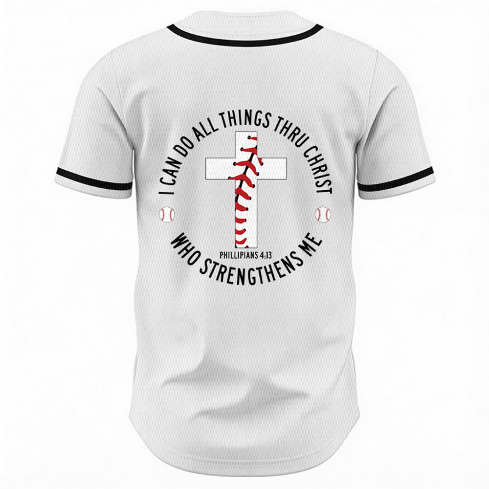 Christianartworkshop Philippians 4:13 I Can Do All Things Unisex Baseball Jersey - image 8