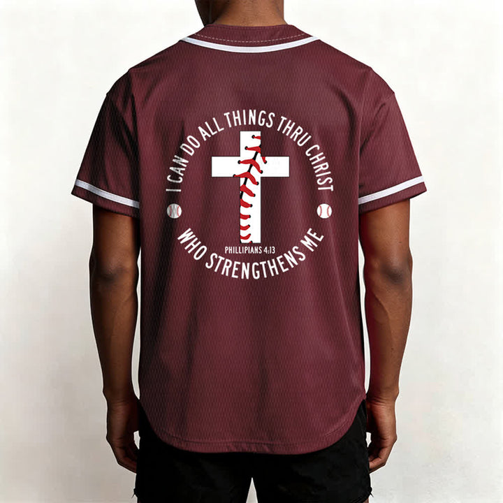 Christianartworkshop Philippians 4:13 I Can Do All Things Unisex Baseball Jersey - image 33