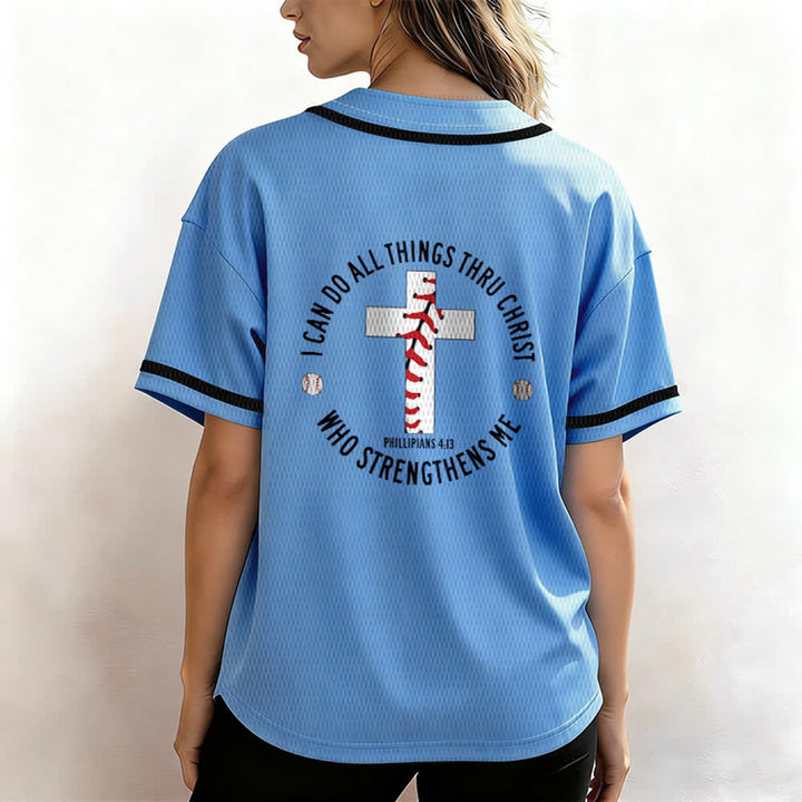 Christianartworkshop Philippians 4:13 I Can Do All Things Unisex Baseball Jersey - image 38