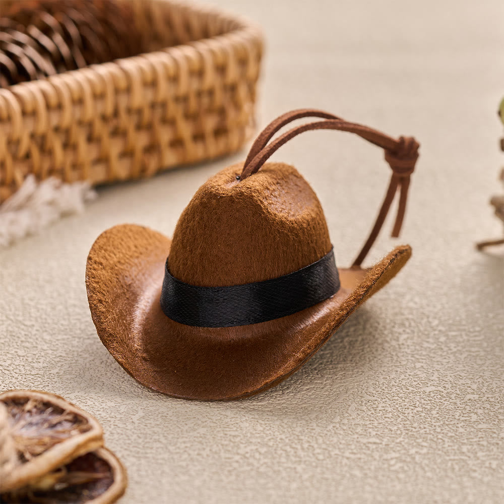 Christianartworkshop Mini Cowboy Hat Praying Hands Cross Car Pendant: Symbol of Peaceful Traveling Grace - image 6