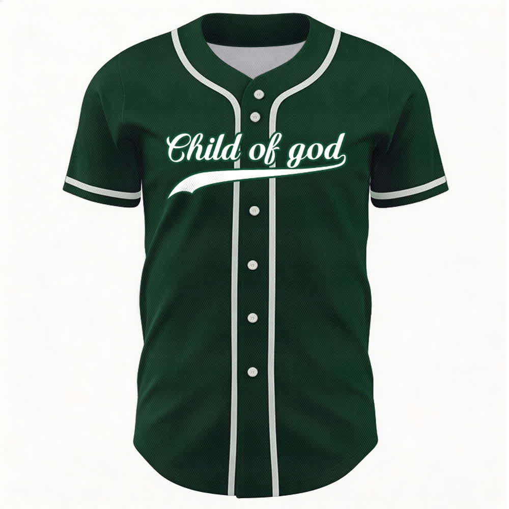 Christianartworkshop Child Of God Custom Name Number Unisex Baseball Jersey - image 58