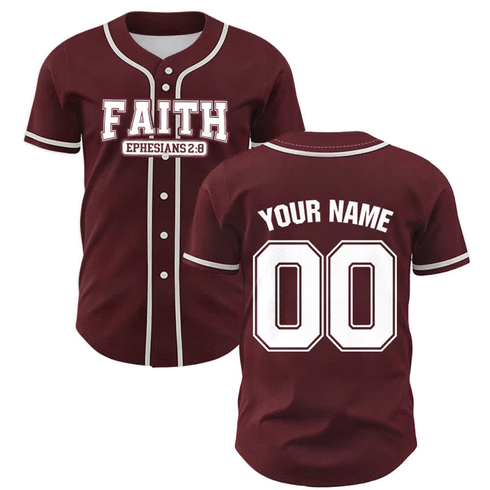 Christianartworkshop Faith Custom Name Number Baseball Jersey - image 41