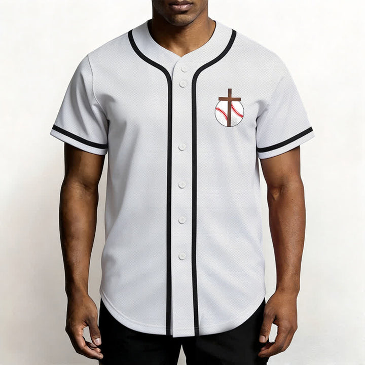 Christianartworkshop Philippians 4:13 Faith Baseball Jersey: Baseball Cross Motto Strength Devotion Athletic Shirt - image 20