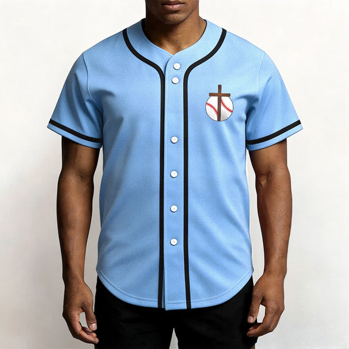 Christianartworkshop Philippians 4:13 Faith Baseball Jersey: Baseball Cross Motto Strength Devotion Athletic Shirt - image 47