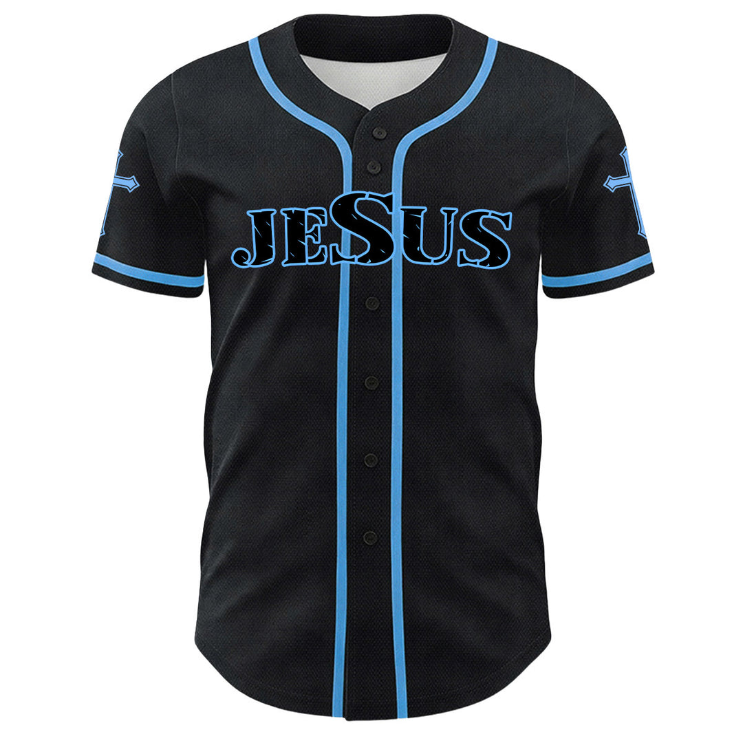 Christianartworkshop Lion Of Judah Jesus Cross Graphic Unisex Baseball Jersey - image 8