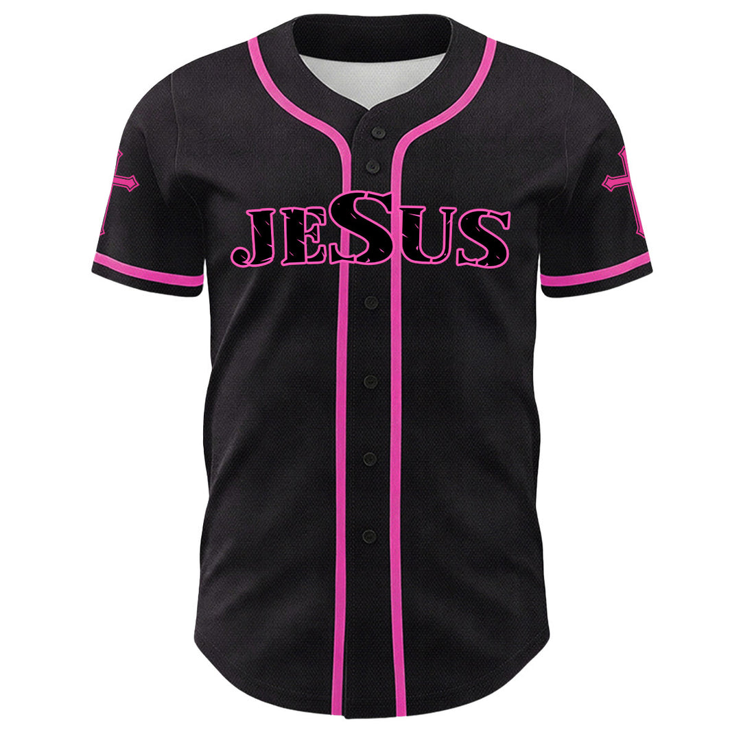 Christianartworkshop Jesus Virgin Mary Crucifix Cross Christian Unisex Baseball Jersey - image 5