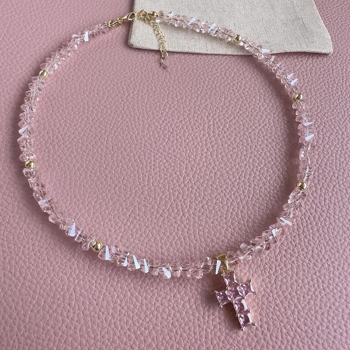 Christianartworkshop Faceted Crystal Bead Cross Charm Bracelet: Emblem of Sparkling Heavenly Blessing - image 5