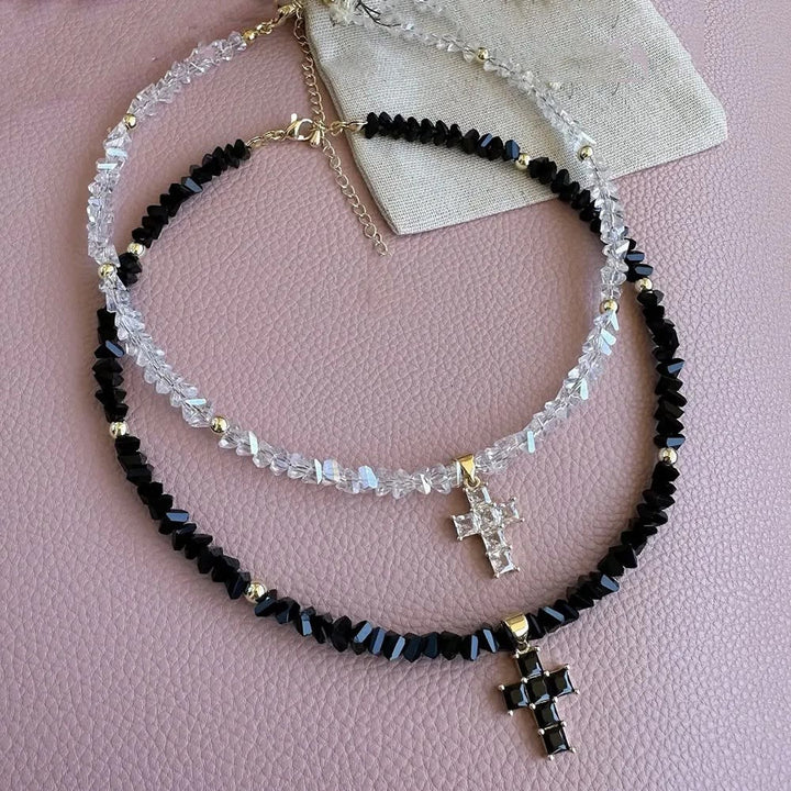 Christianartworkshop Faceted Crystal Bead Cross Charm Bracelet: Emblem of Sparkling Heavenly Blessing - image 4