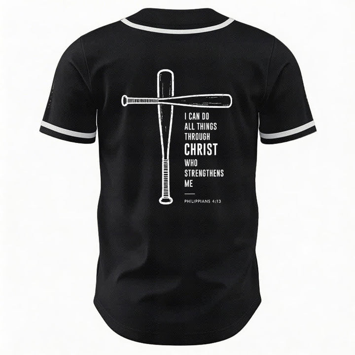 Christianartworkshop I CAN DO ALL THINGS THROUGH CHRIST Baseball Jersey - image 1