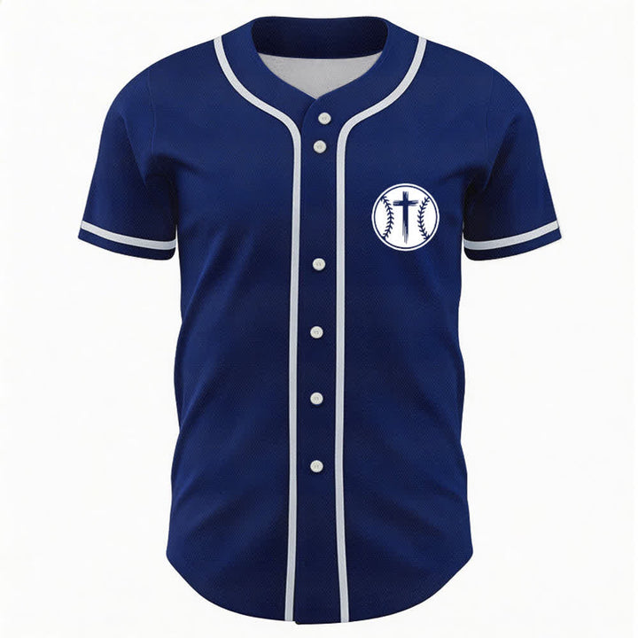 Christianartworkshop Black Mesh Verse Back Baseball Jersey - image 36