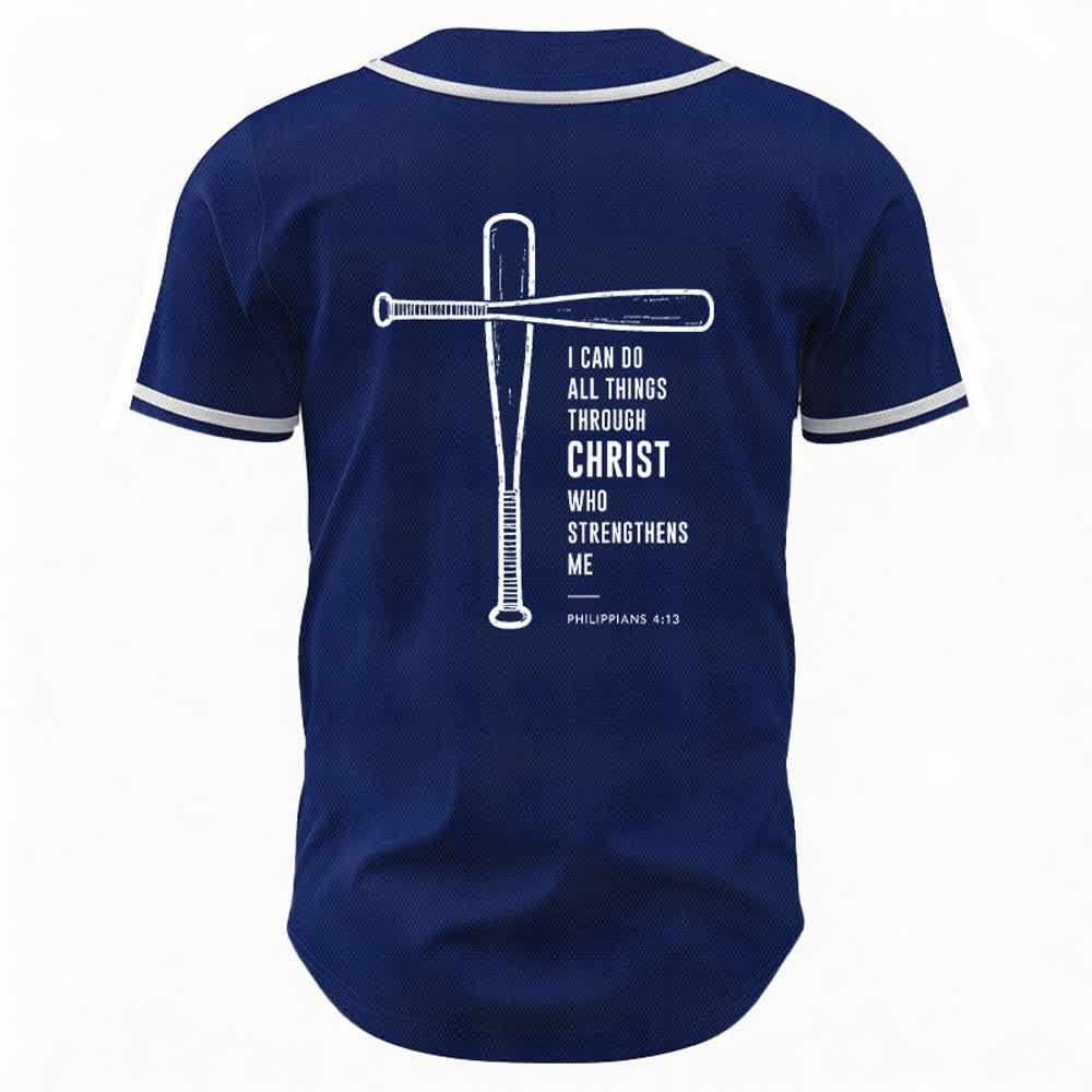 Christianartworkshop I CAN DO ALL THINGS THROUGH CHRIST Baseball Jersey - image 37