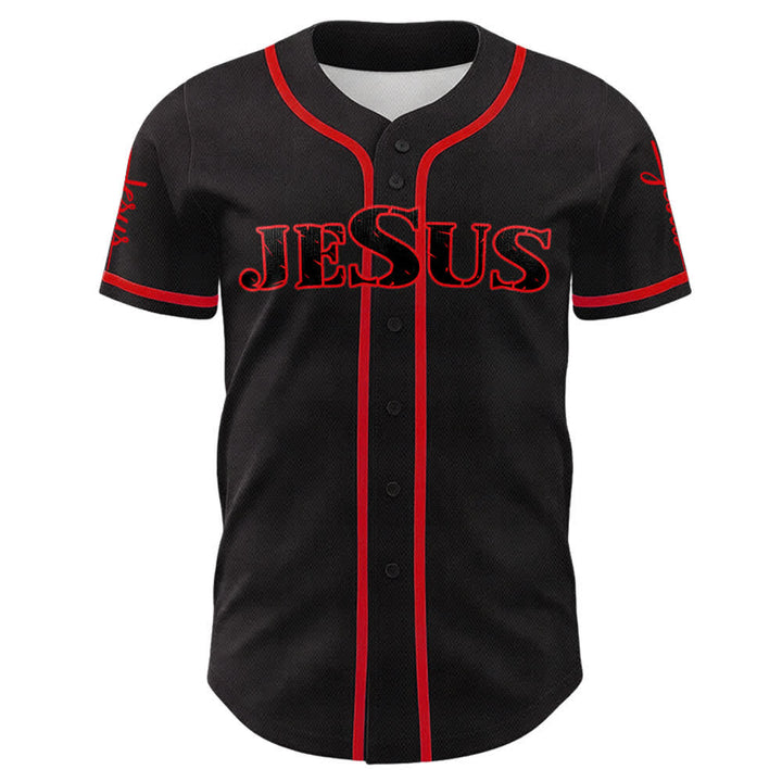 Christianartworkshop Jesus Cross Nail and Crown of Thorns Baseball Jersey - image 12
