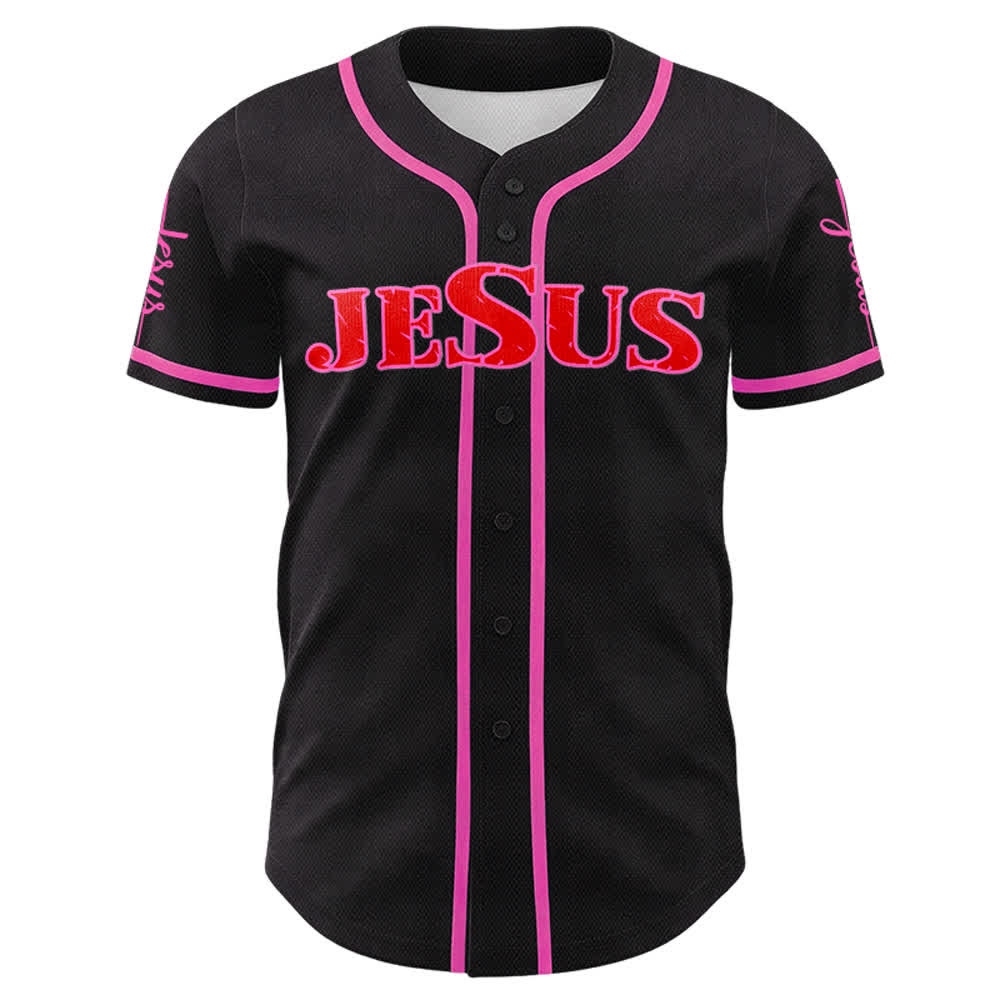 Christianartworkshop Jesus Cross Nail and Crown of Thorns Baseball Jersey - image 55