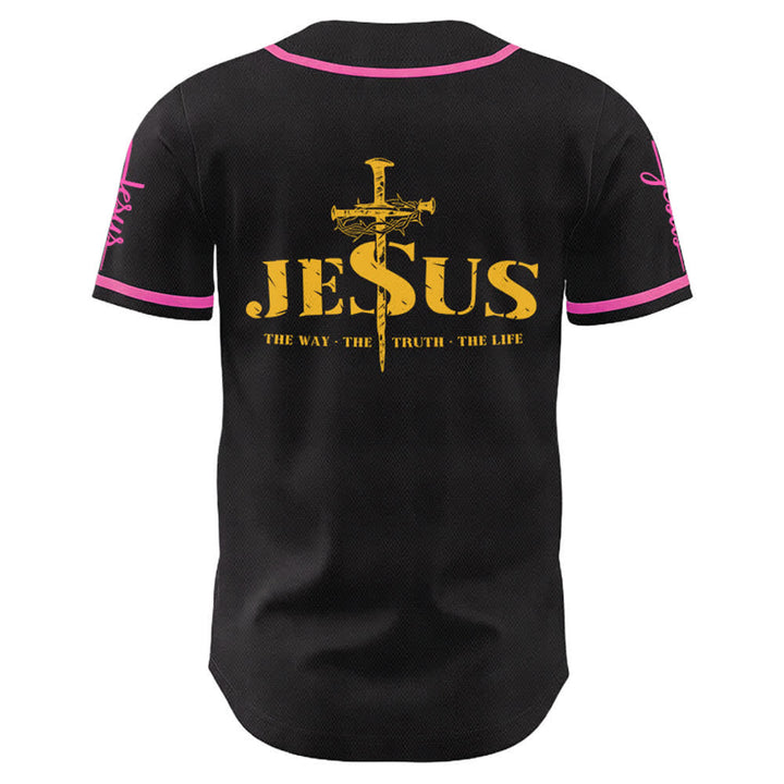 Christianartworkshop Jesus Cross Nail and Crown of Thorns Baseball Jersey - image 52