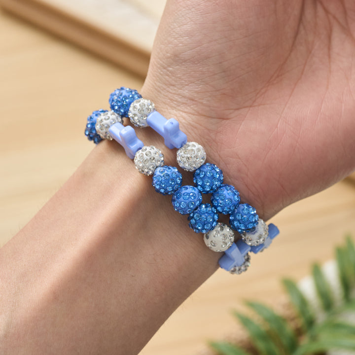 Christianartworkshop All-Day Wear Discoball Bling Baseball Beaded Cross Cross Bracelet: Symbol of Steady Sacred Light - image 24