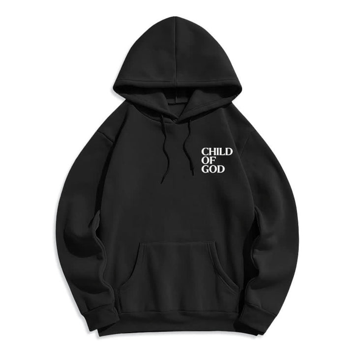Christianartworkshop Child Of God Minimalist Statement Pullover Fleece Lined Polyester Hoodie - image 5
