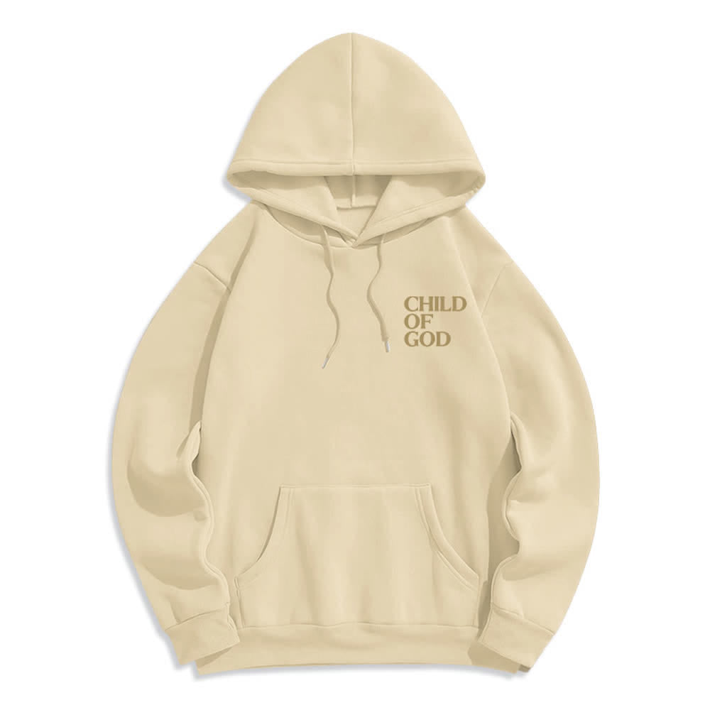 Christianartworkshop Child Of God Minimalist Statement Pullover Fleece Lined Polyester Hoodie - image 17