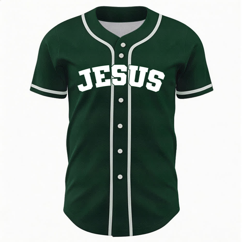 Christianartworkshop Rooted In Christ Black Button Up Baseball Jersey - image 30