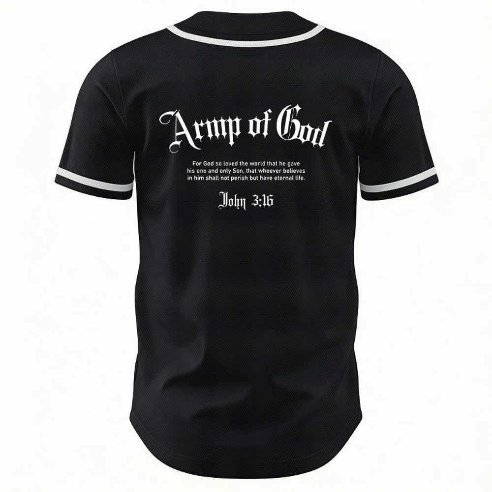 Christianartworkshop Army Of God Streetwear Baseball Jersey - image 8