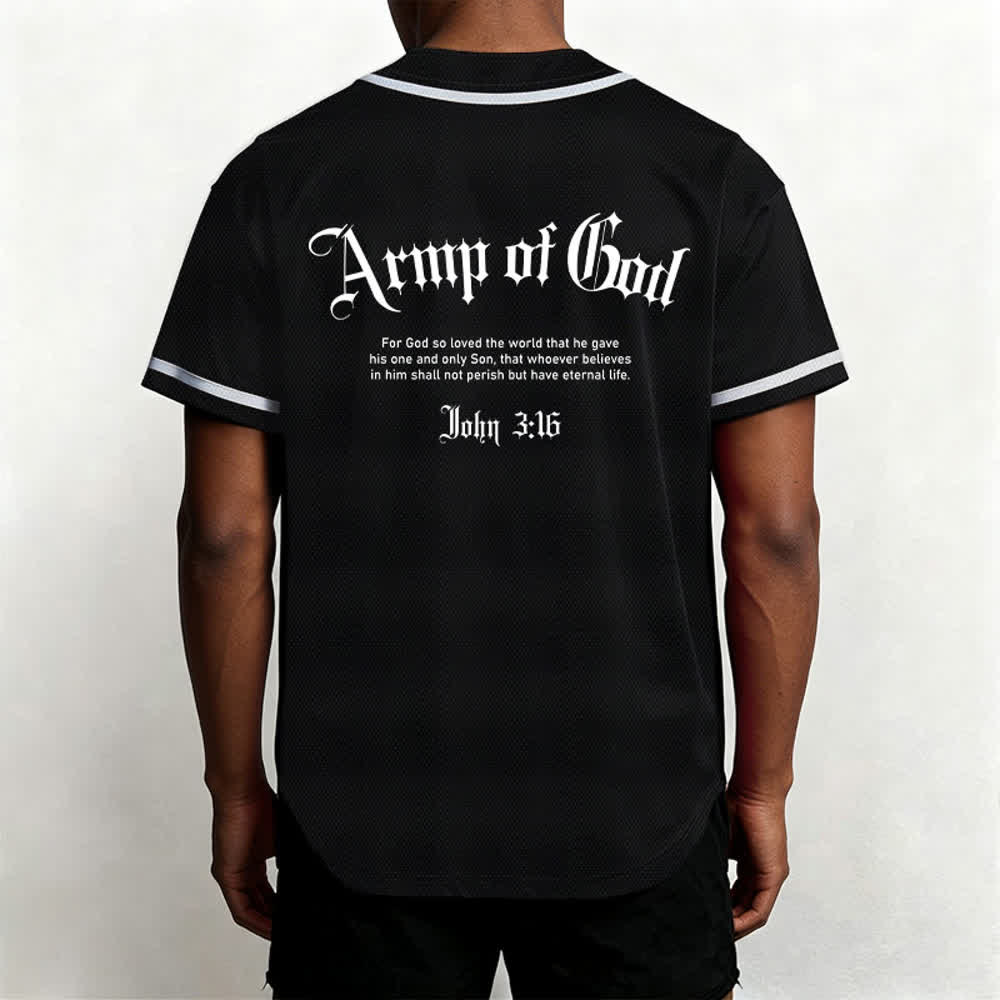 Christianartworkshop Army Of God Streetwear Baseball Jersey - image 12