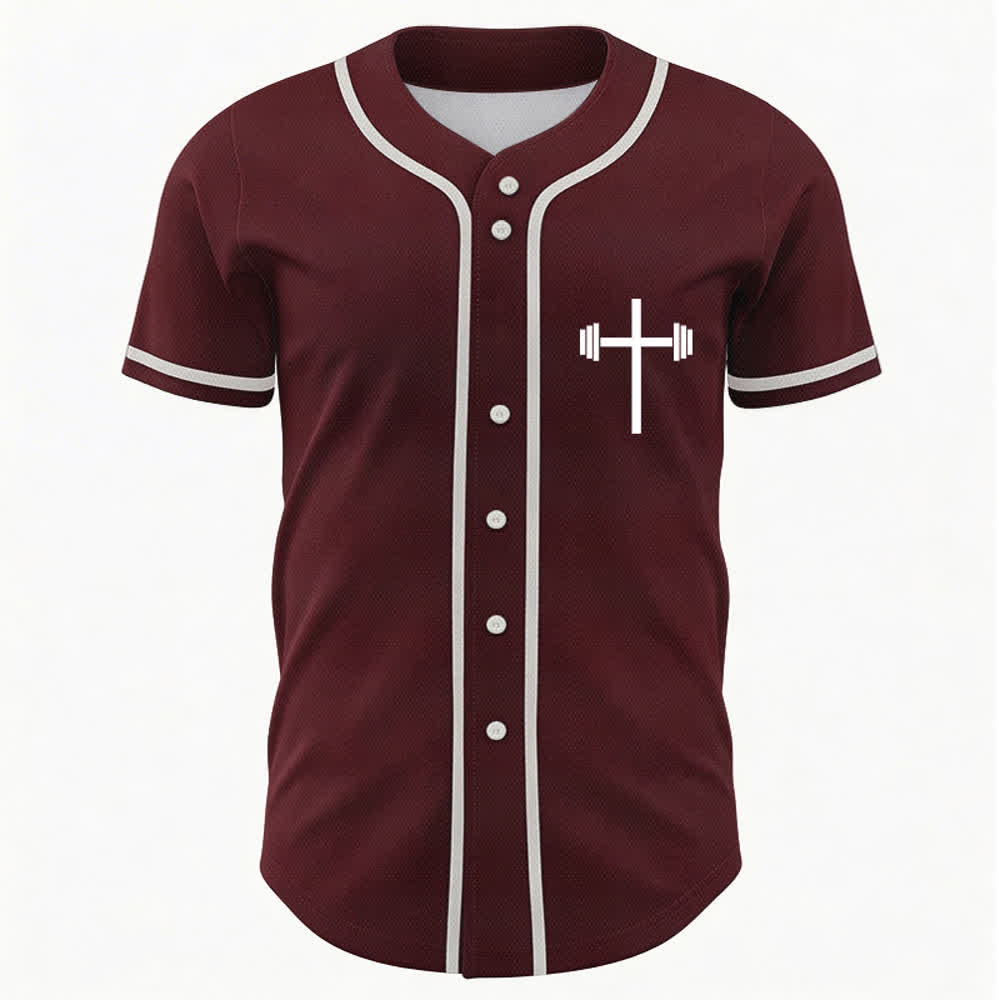 Christianartworkshop Lift Heavy Pray Hard Navy Baseball Jersey - image 23