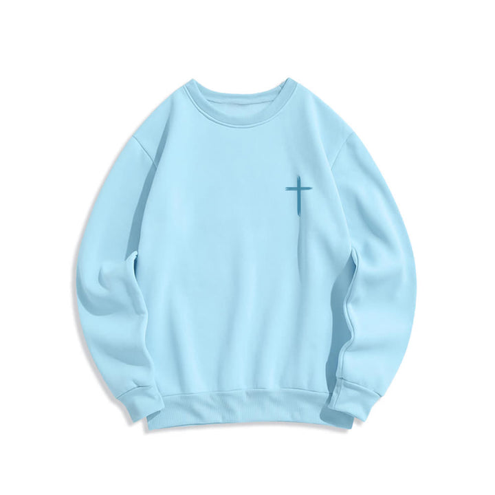 Christianartworkshop Love In Bloom Cross Back Print Fleece Sweatshirt - image 11