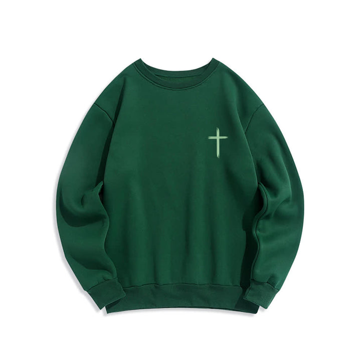 Christianartworkshop Love In Bloom Cross Back Print Fleece Sweatshirt - image 14