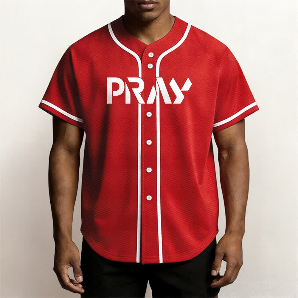 Christianartworkshop Pray Tap My Shoulder Message Baseball Jersey - image 20