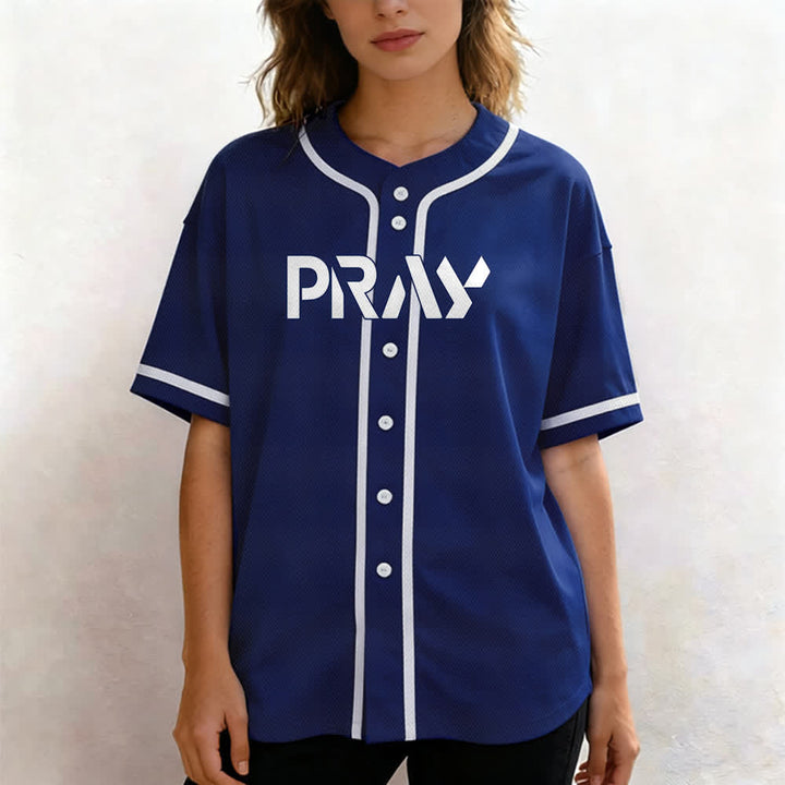 Christianartworkshop Pray Tap My Shoulder Message Baseball Jersey - image 53