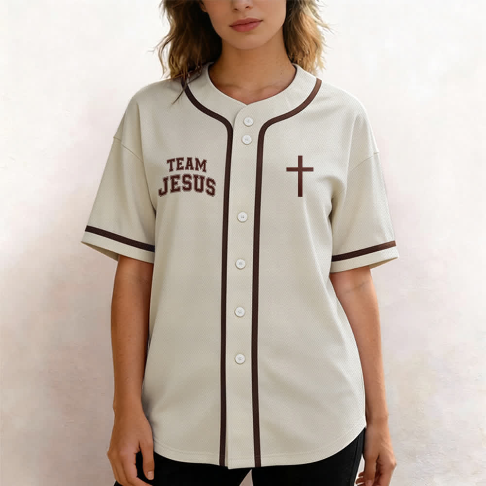 Christianartworkshop Team Jesus Chosen Mesh Baseball Jersey - image 32